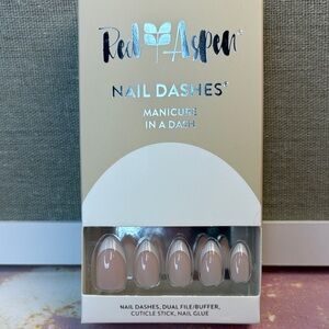 Red Aspen Nail Dashes- Classic French Tip, Tammy